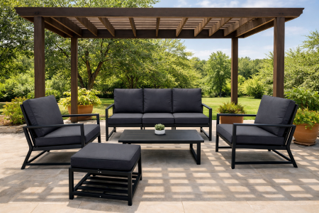 جلسة ألمنيوم خارجية (Outdoor aluminum seating)