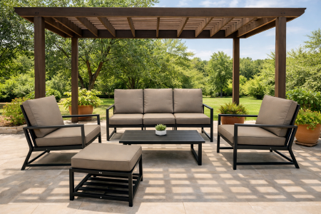 جلسة ألمنيوم خارجية (Outdoor aluminum seating)