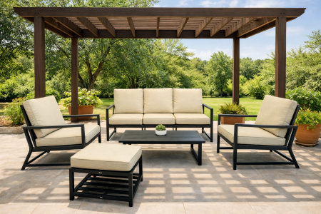 جلسة ألمنيوم خارجية (Outdoor aluminum seating)