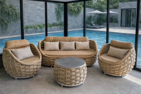 جلسة ألمنيوم خارجية (Outdoor aluminum seating)