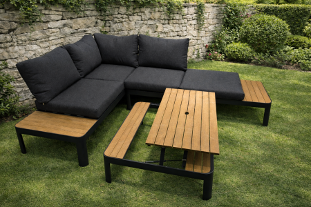 جلسة كورنر ألمنيوم خارجية (Outdoor aluminum corner seating)