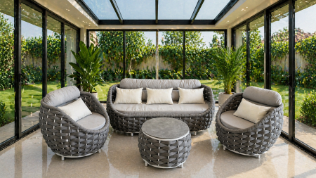 جلسة ألمنيوم خارجية (Outdoor aluminum seating)