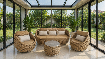 جلسة ألمنيوم خارجية (Outdoor aluminum seating)