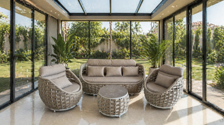 جلسة ألمنيوم خارجية (Outdoor aluminum seating)